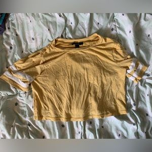 forever 21 yellow crop top